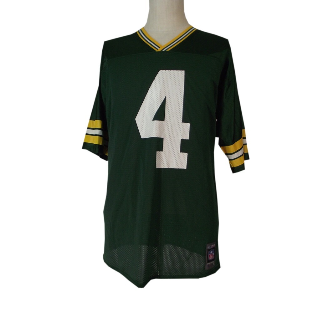Reebok Jersey Men Large Green Green Bay Packers Brett Favre 4 Football NFL